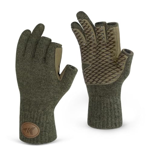 KastKing Bully Wooly ice-fishing gloves deliver warmth while preserving tactile control