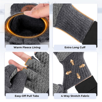 KastKing Bully Wooly Mittens offer 4-way stretch for better dexterity