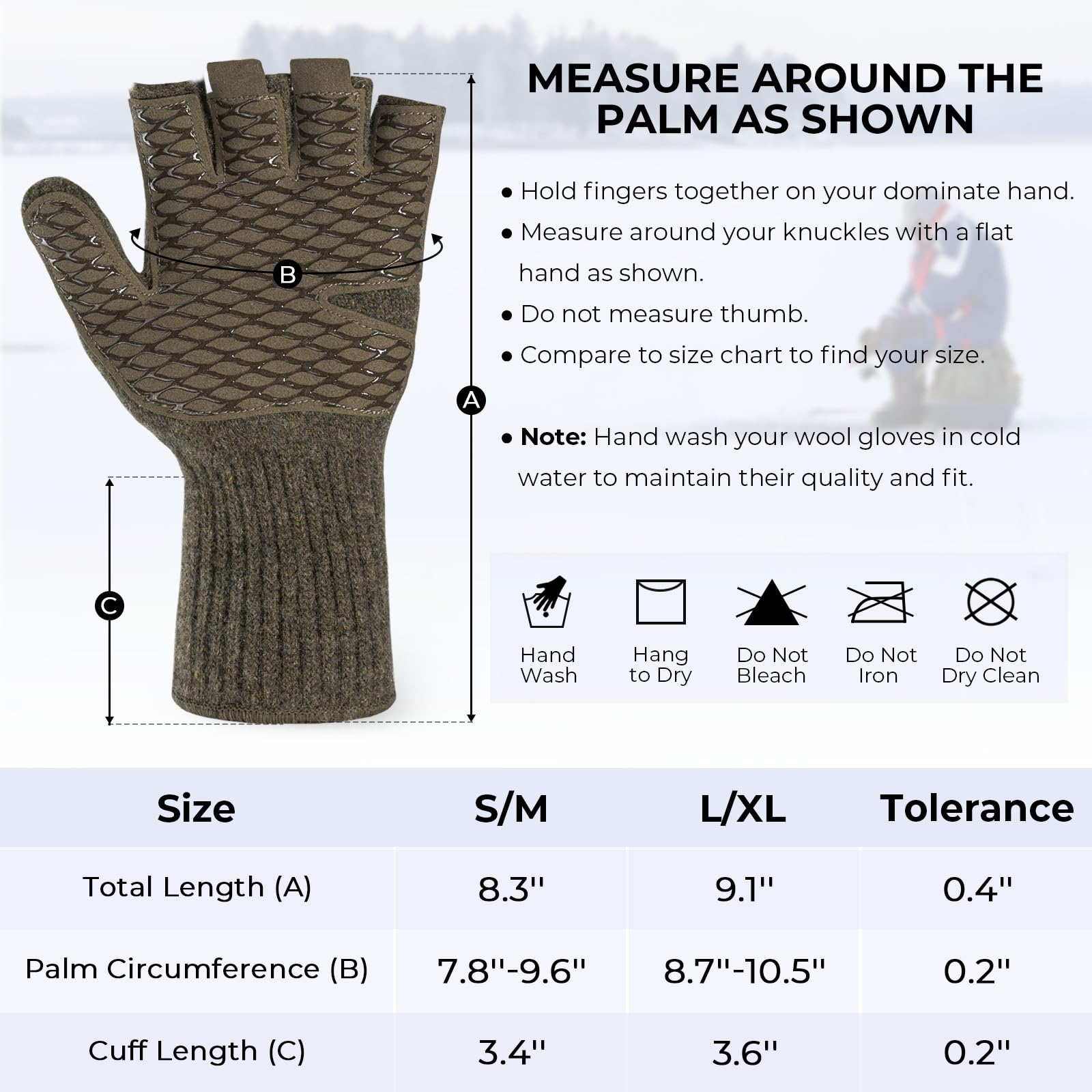 KastKing Bully Wooly Mittens easy-off tabs for quick removal.