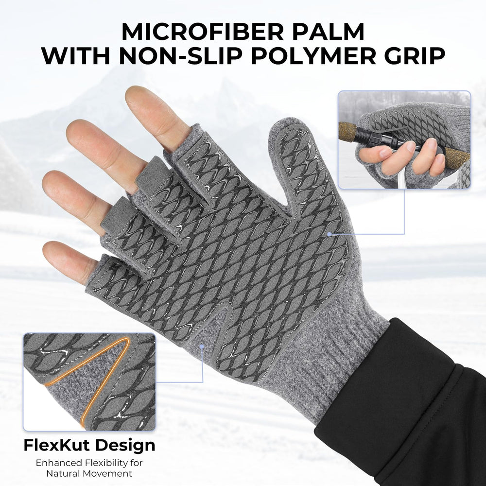 KastKing Bully Wooly Mittens extra-long cuffs block wind and snow.