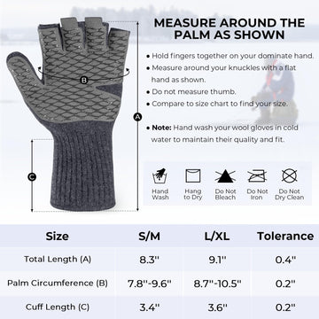 KastKing Bully Wooly Mittens fleece lining adds warmth on cold days