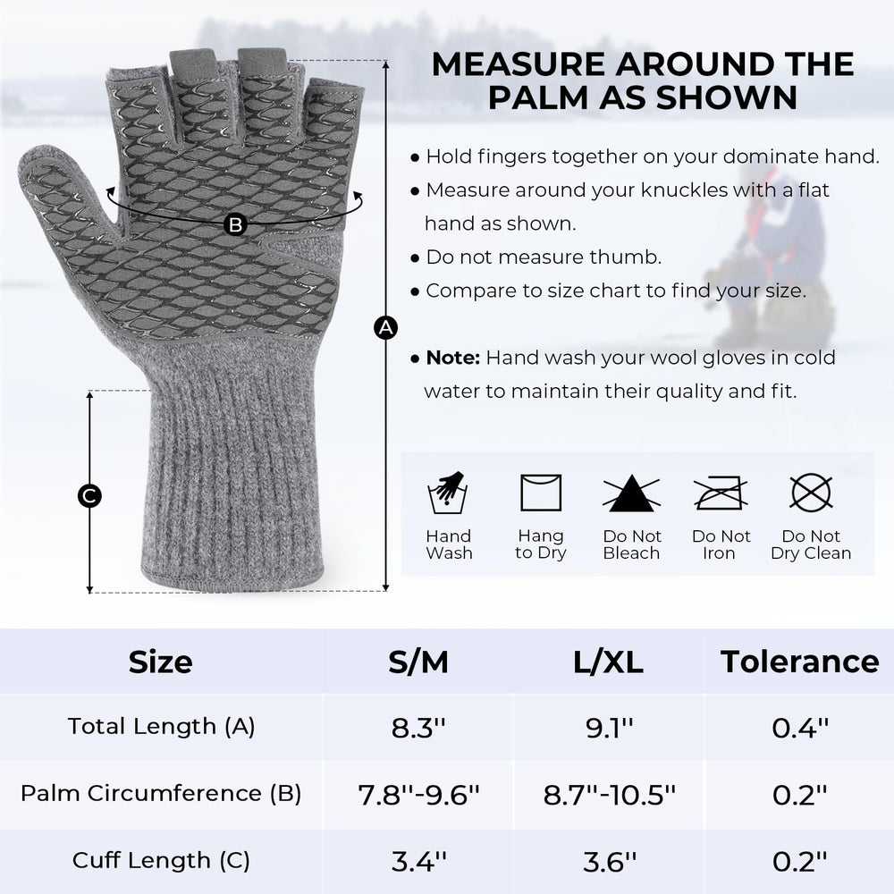 KastKing Bully Wooly Mittens ice fishing use for warmth and grip