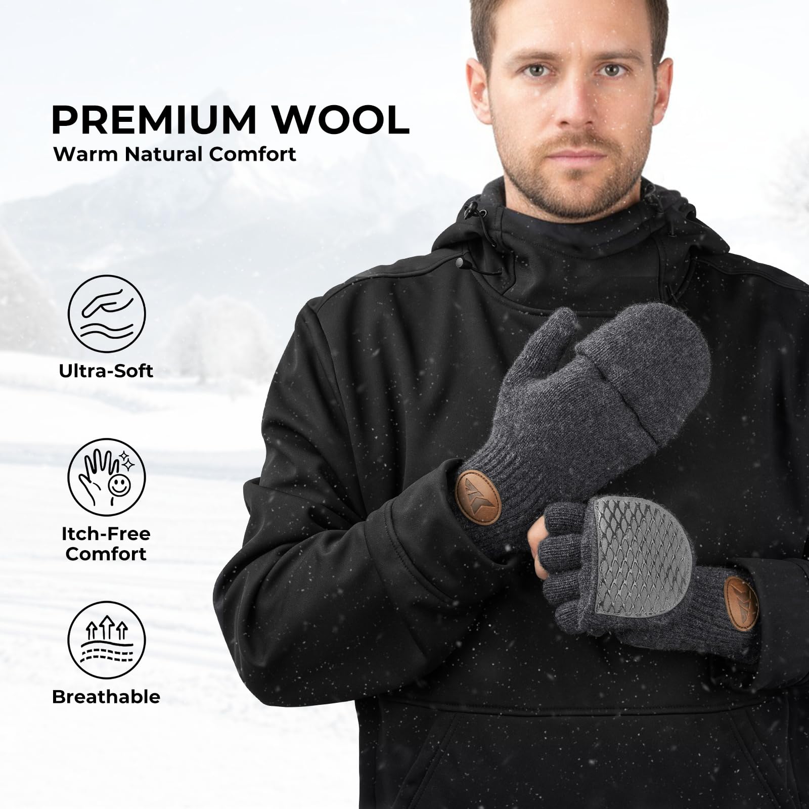 KastKing Bully Wooly Mittens magnetic-flip-top for quick finger access