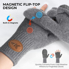KastKing Bully Wooly Mittens magnetic flip-top enabling quick finger access