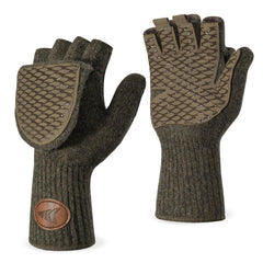 KastKing Bully Wooly Mittens magnetic flip-top for quick finger access in cold fishing.