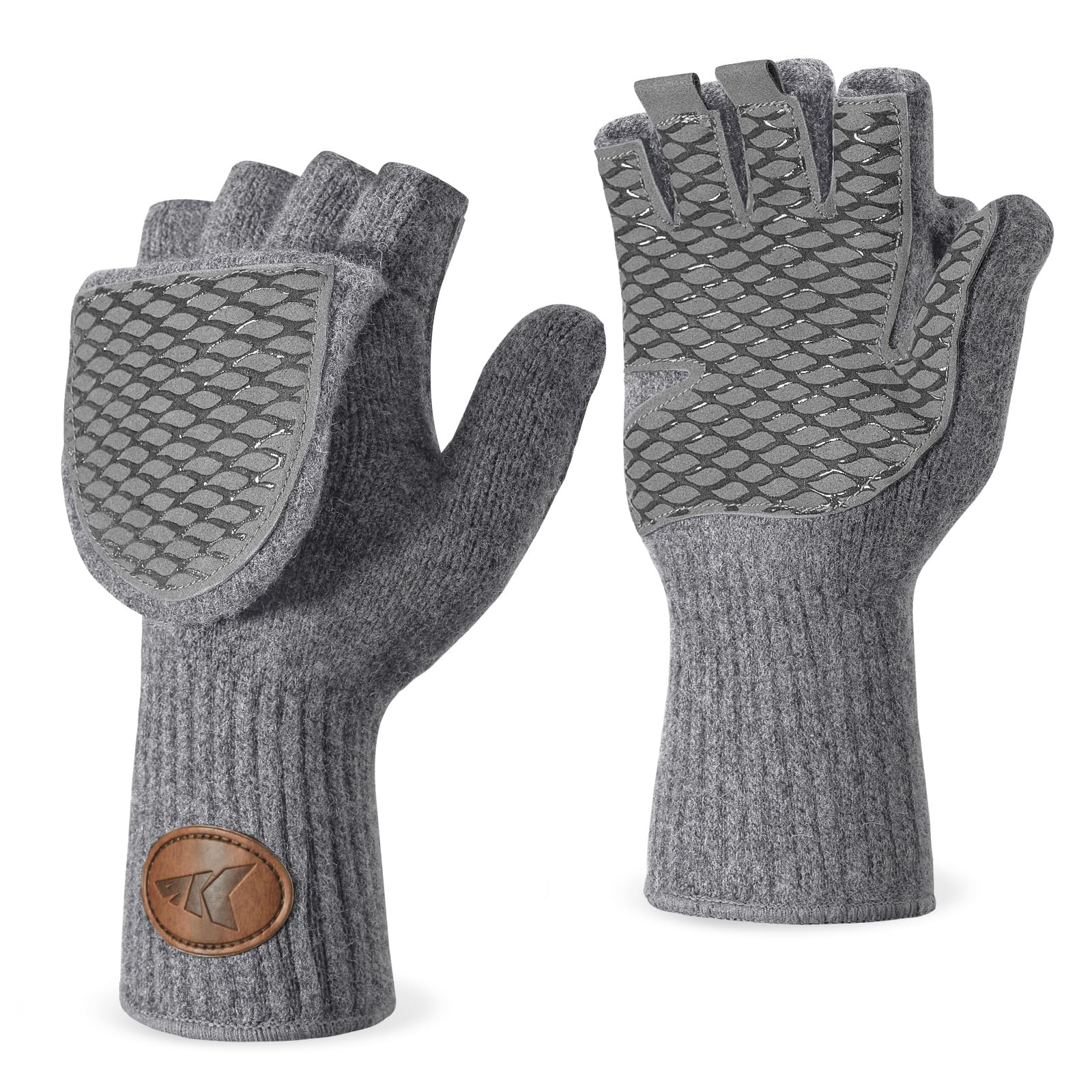 KastKing Bully Wooly Mittens show warmth with premium wool insulation.