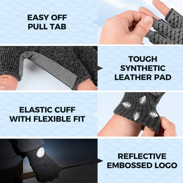 KastKing Bully Wooly features pull tab for easy on-and-off in cold conditions.