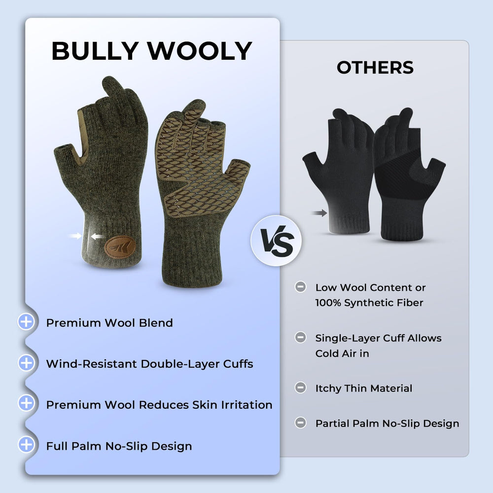 KastKing Bully Wooly wool-nylon blend provides insulation without bulk during cold adventures