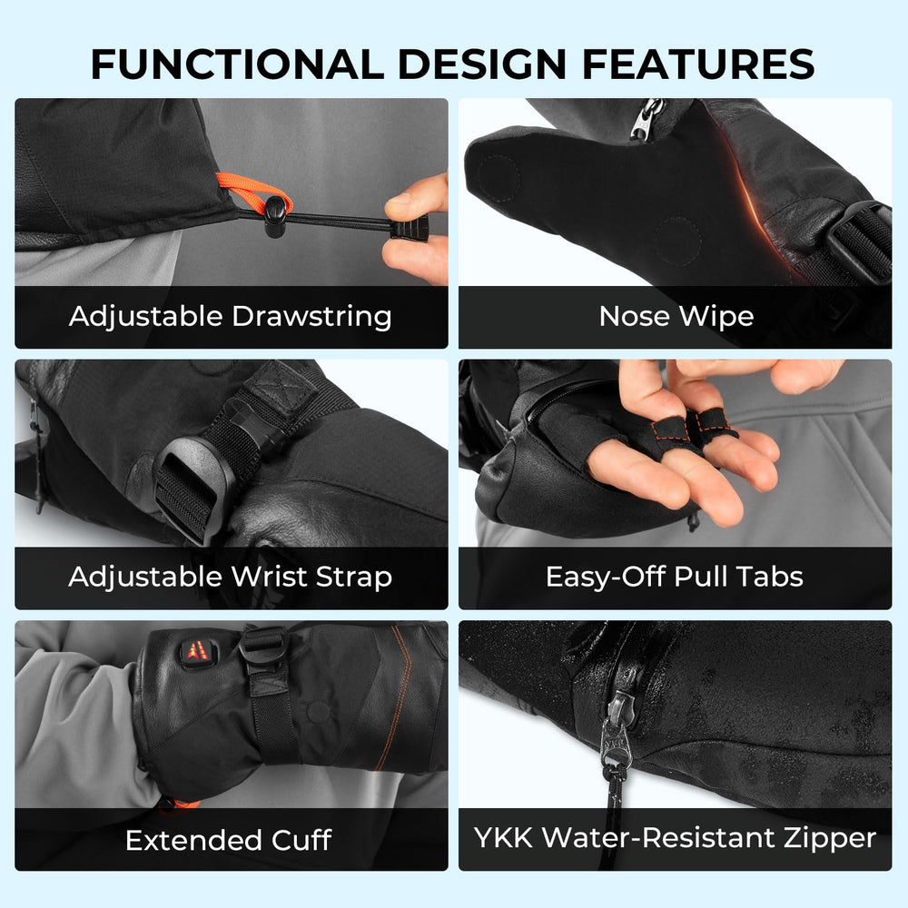 Goat skin leather palm for enhanced durability and grip