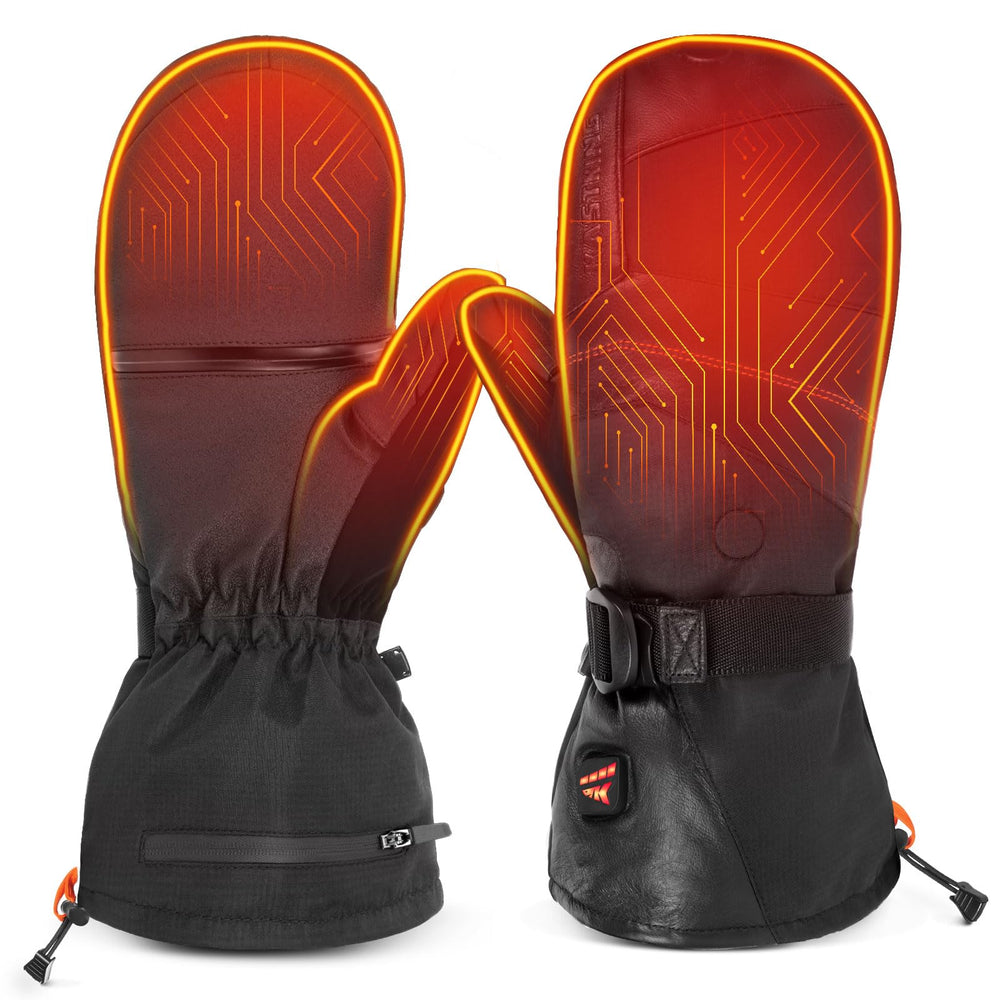 KastKing Calido mittens with battery pack providing extended warmth for outdoor fishing.