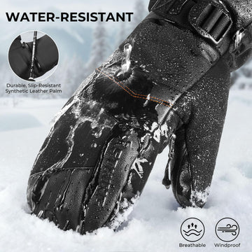 KastKing Calido mittens feature a waterproof shell to keep hands dry in snow.