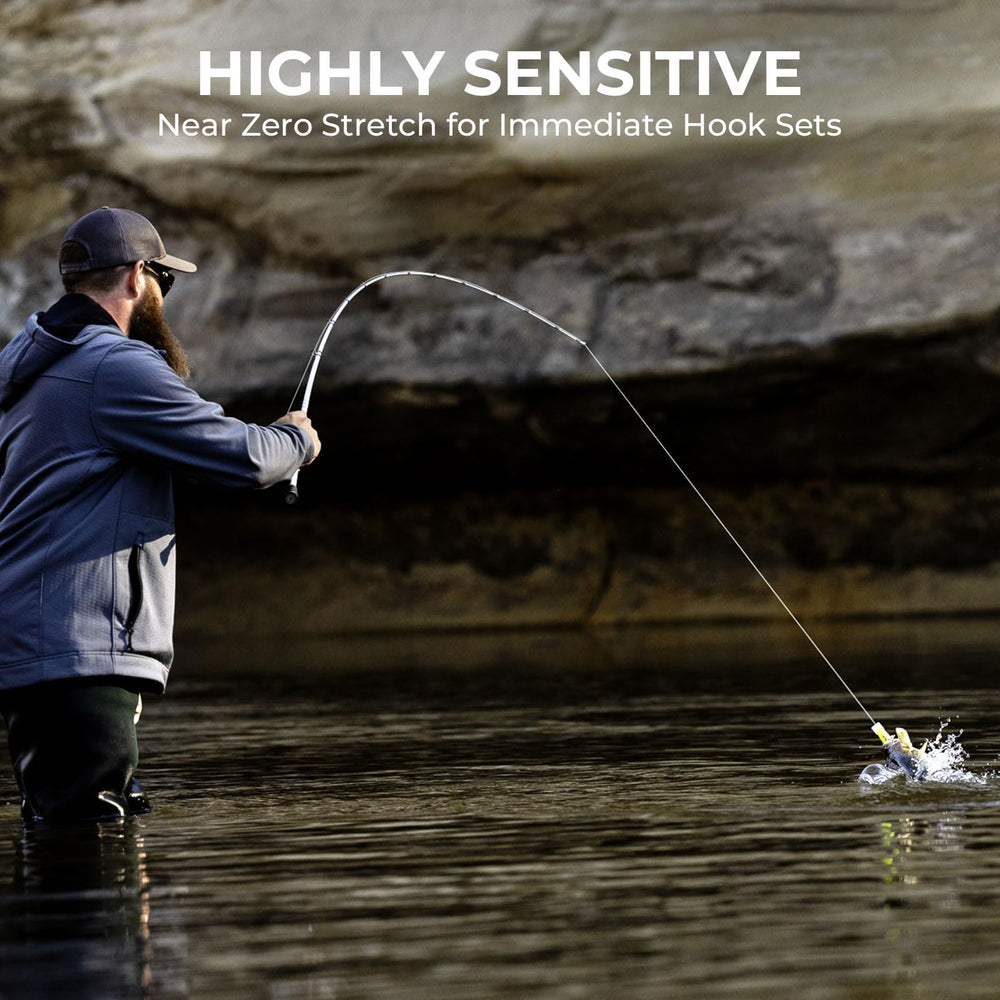 KastKing ColorShield 8X line offering low memory for supple feel and easy lure presentation.