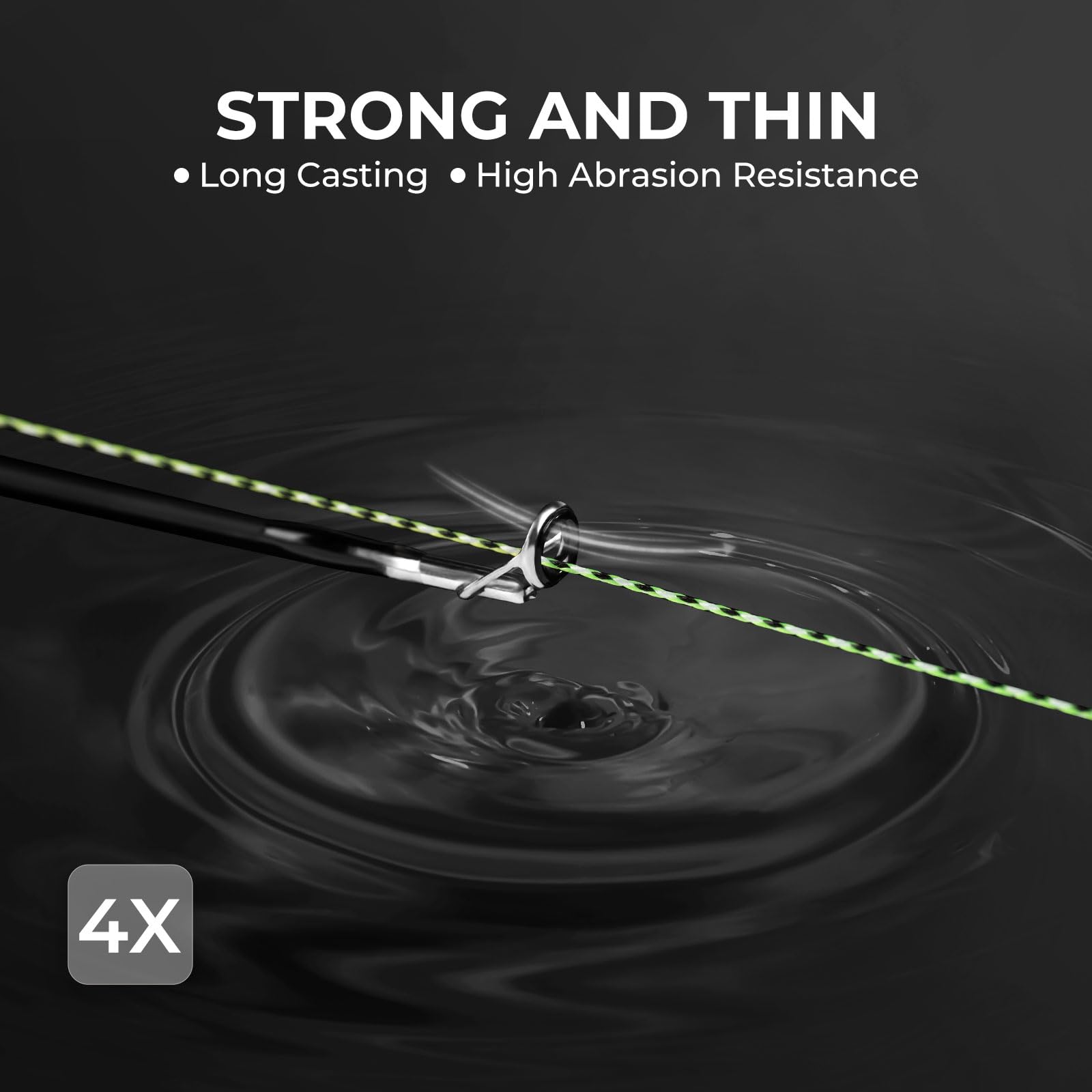 KastKing Colorshield braid resists abrasion against rocks and debris.