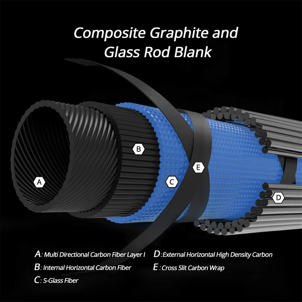 KastKing Compass graphite blank delivers sensitivity for better bite detection.