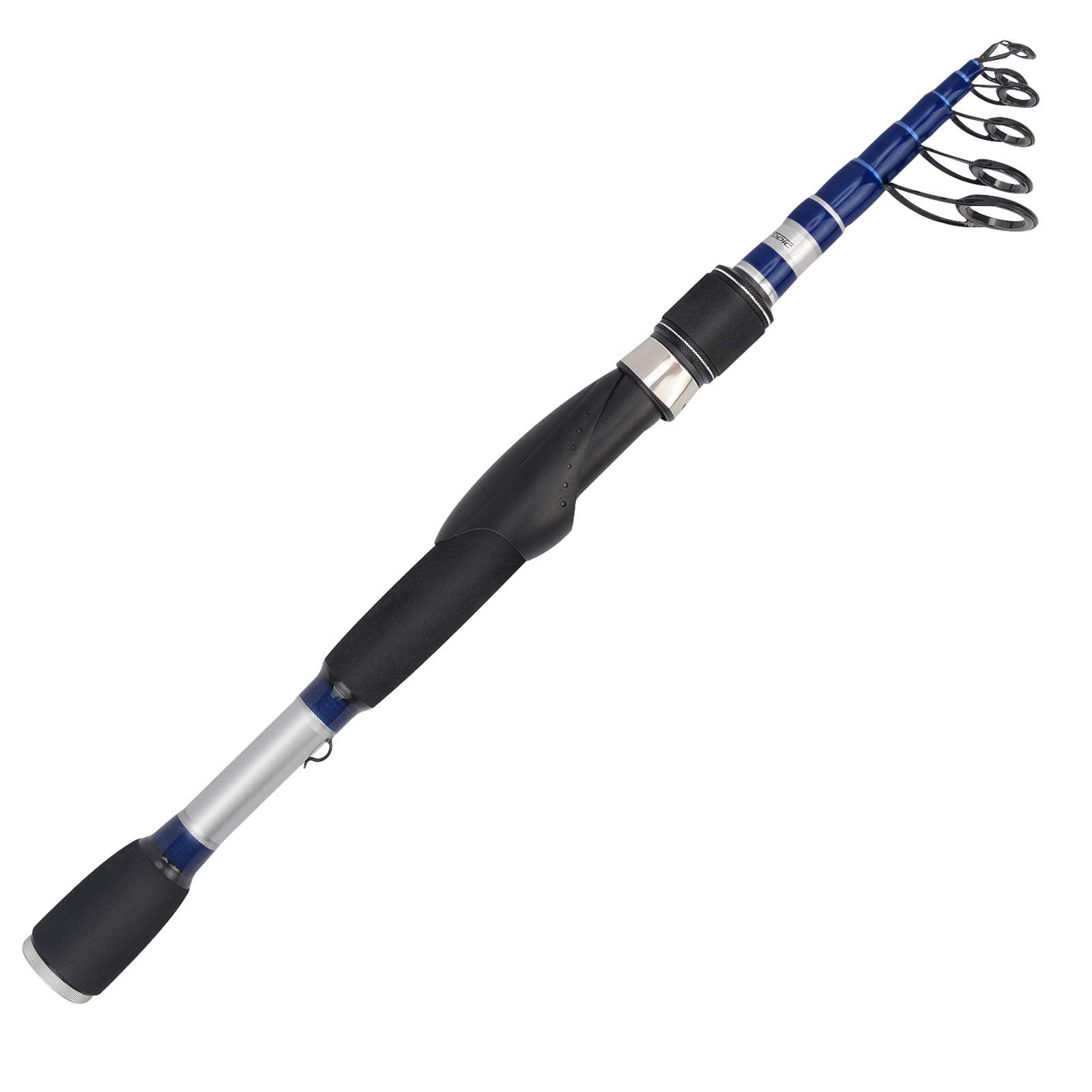 KastKing Compass telescopic rod collapsed to 17 inches for travel-ready storage.