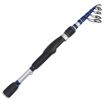 KastKing Compass telescopic rod collapsed to 17 inches for travel-ready storage.
