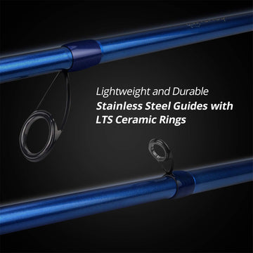 KastKing Compass titanium oxide ring guides for versatile line types.