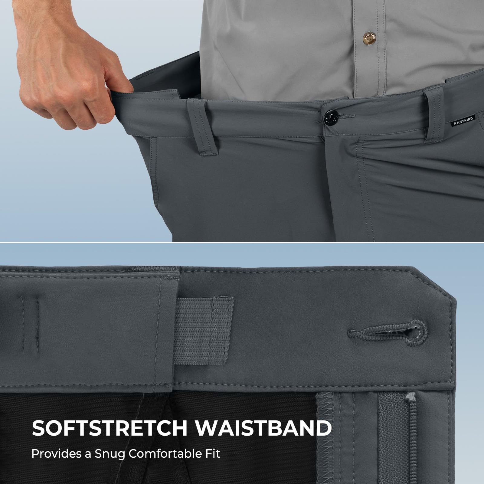 KastKing CoolCaster stitching detail shows reinforced durability for rugged conditions