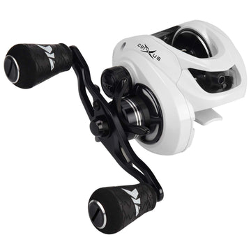 KastKing Crixus carbon-infused frame delivers balanced, sturdy feel.