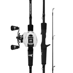 KastKing Crixus rod-reel combo angled display for versatile casting.