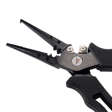 KastKing Cutthroat pliers demonstrating easy fish-hook removal with serrated jaws.