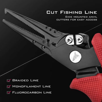 KastKing Cutthroat jaws demonstrate serrated grip for secure hook removal.