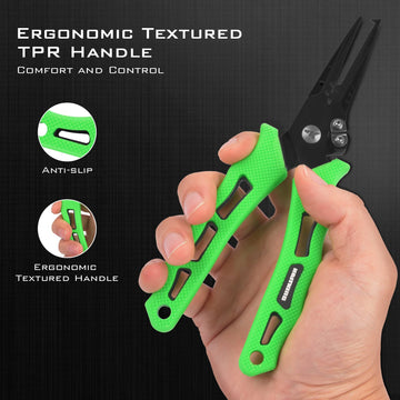 KastKing Cutthroat crimping slots secure weights and steel leaders.