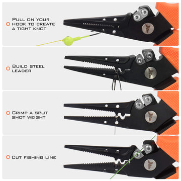 KastKing Cutthroat multi-function jaws handle hooks, weights, and knots