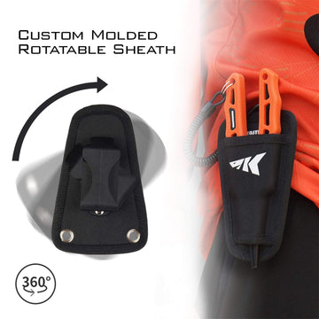 KastKing Cutthroat sheath and belt clip keep pliers accessible