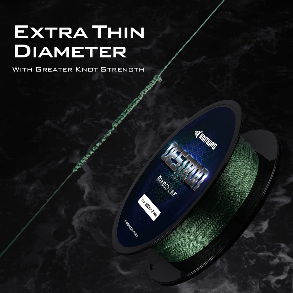 KastKing Destron color-fast-coating keeps line color true in varying conditions.