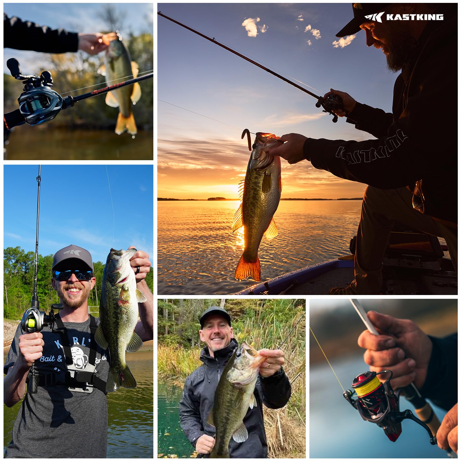 KastKing Destron superior-castability close-up highlights long, easy casts on multiple reels.