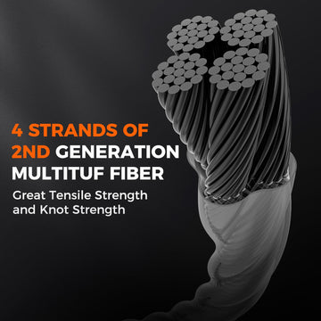 KastKing Destron tensile test closeup highlights exceptional strength for heavy-fight fishing.