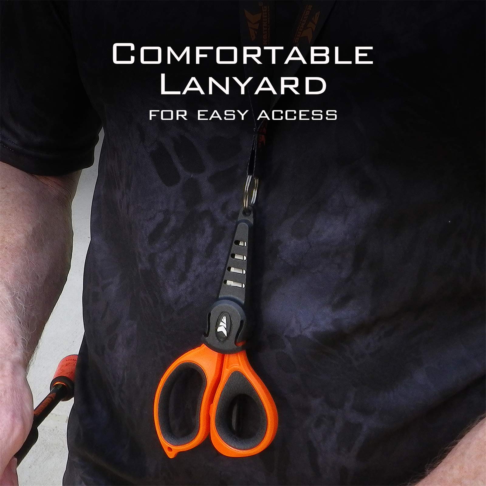 KastKing scissors with lanyard for neck wear
