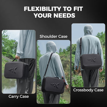 KastKing reel case exterior shows water-resistant materials for all-weather protection