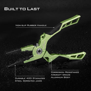 kastking gila closeup jaws highlights serrated teeth for secure grip on lines and hooks.