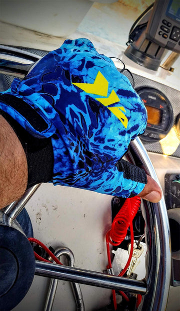 KastKing Gill Raker Gloves worn during fishing, kayaking, and outdoor activities