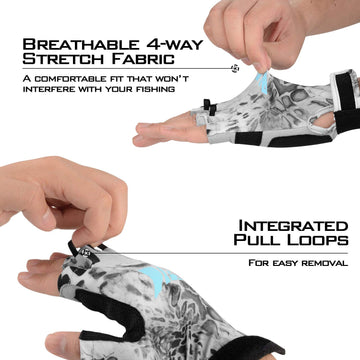 Wrist strap visibility on KastKing Gill Raker Gloves