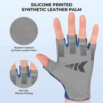 Silicone grip on palm for enhanced grip