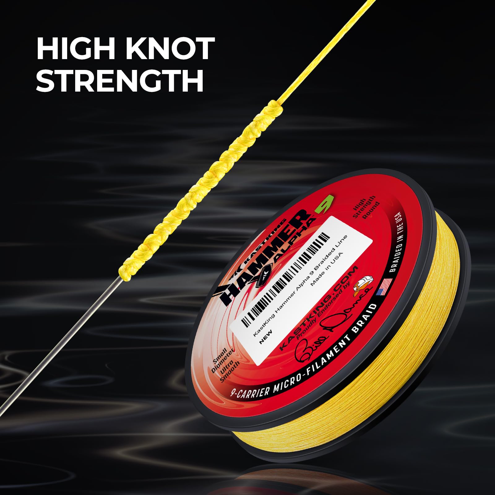 KastKing Hammer Alpha 9 knot strength supports reliable setups under demanding fish