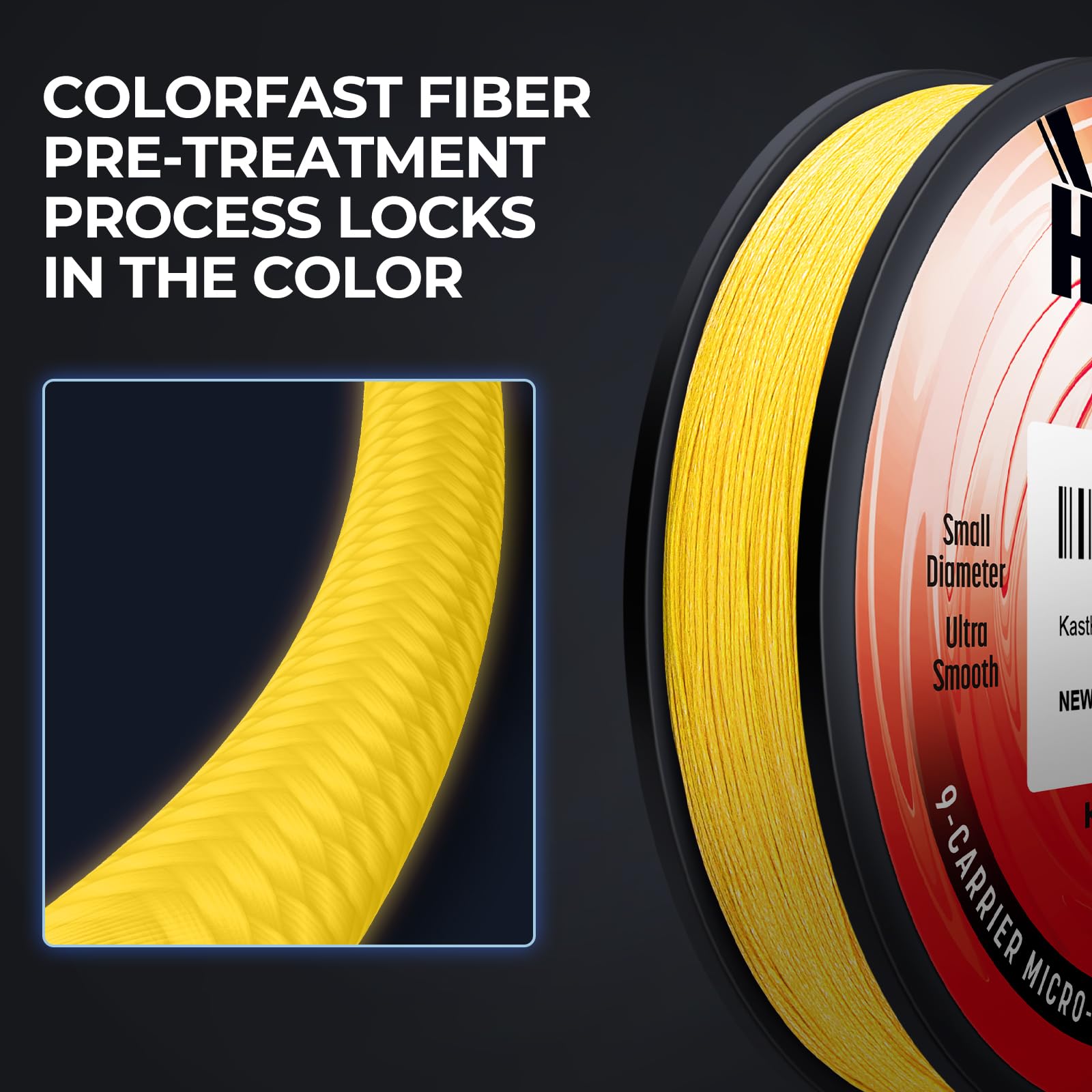 KastKing Hammer Alpha 9 round braid maintains uniform diameter for consistent performance