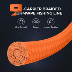 KastKing Hammer Alpha 9 smooth surface enables longer casts and quiet retrieves.