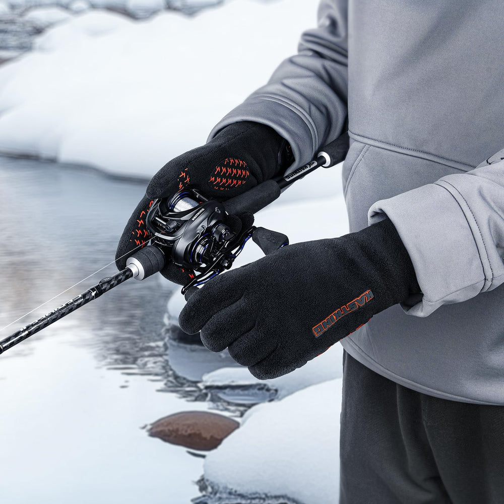 KastKing HydroSense gloves designed for winter-ice-use on ice fishing trips.