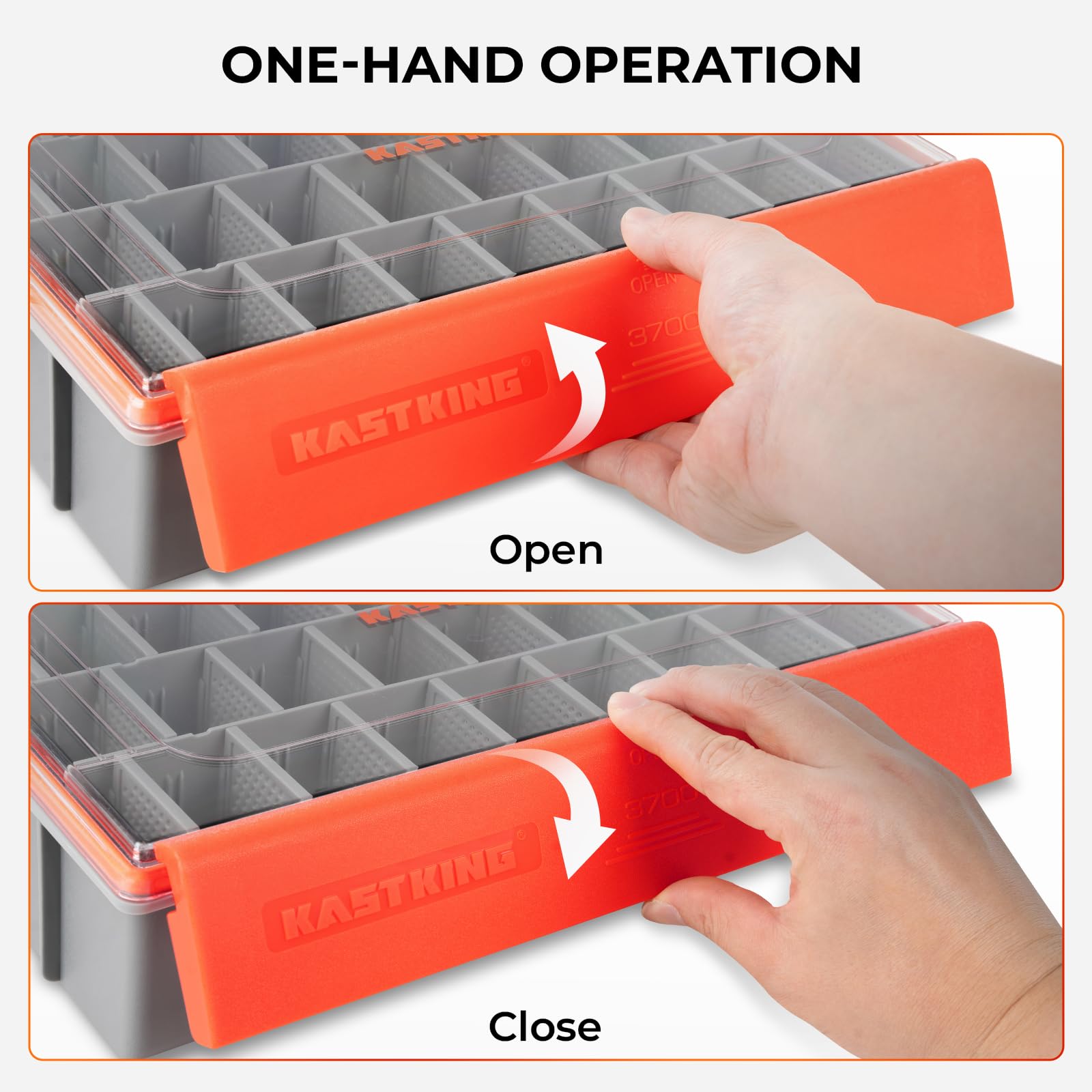 KastKing HyperSeal desiccant cartridge helps reduce moisture inside the box.
