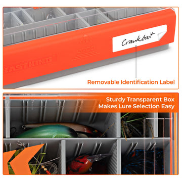 KastKing HyperSeal transparent lid helps quick content identification during trips.