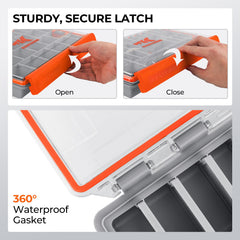 Waterproof seal and heavy-duty latch on KastKing HyperSeal box