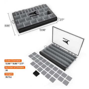 KastKing HyperSeal 3600 open tackle box showing compartments