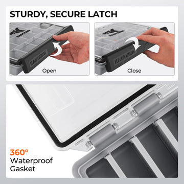 KastKing HyperSeal 3700 open tackle box with compartments