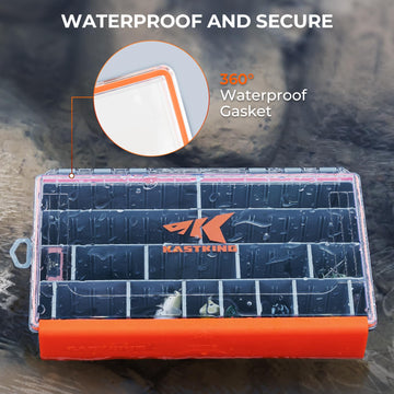 KastKing HyperSeal 33 adjustable dividers enable customizable bait storage and secure organization.