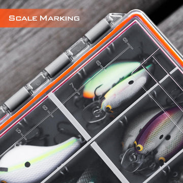Transparent lid to quickly identify lures