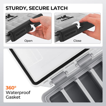 KastKing HyperSeal desiccant-included interior keeps lures dry and rust-free during trips